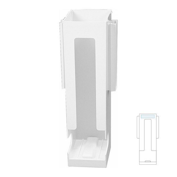 Annostelija 5 elintarvikenäyteastialle Valkoinen HDPE Annostelija 5 elintarvikenäyteastialle Valkoinen HDPE